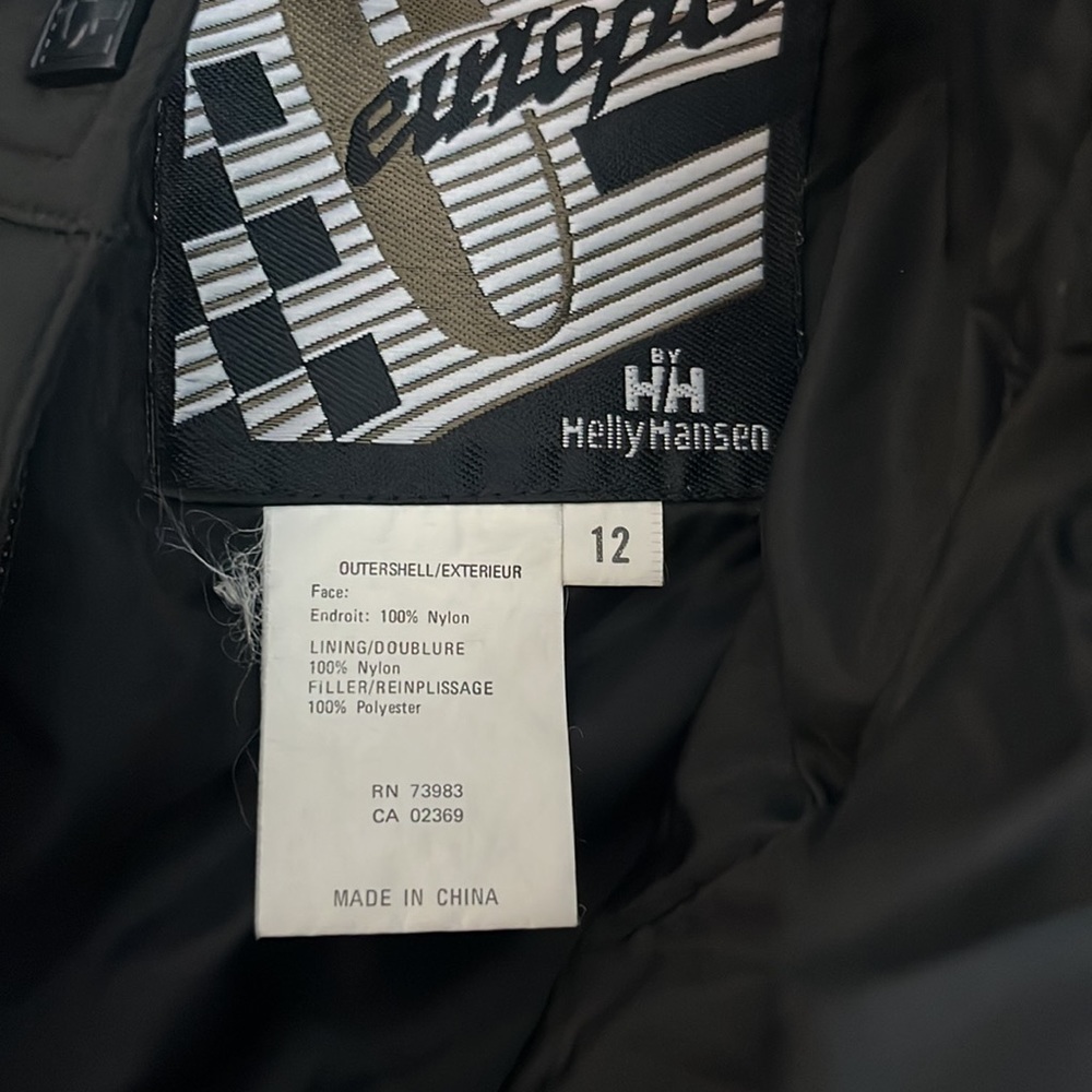 Europa “Helly Hansen” Snow & Ski Snowboard Pants Women’s Size‎ 12 - Black